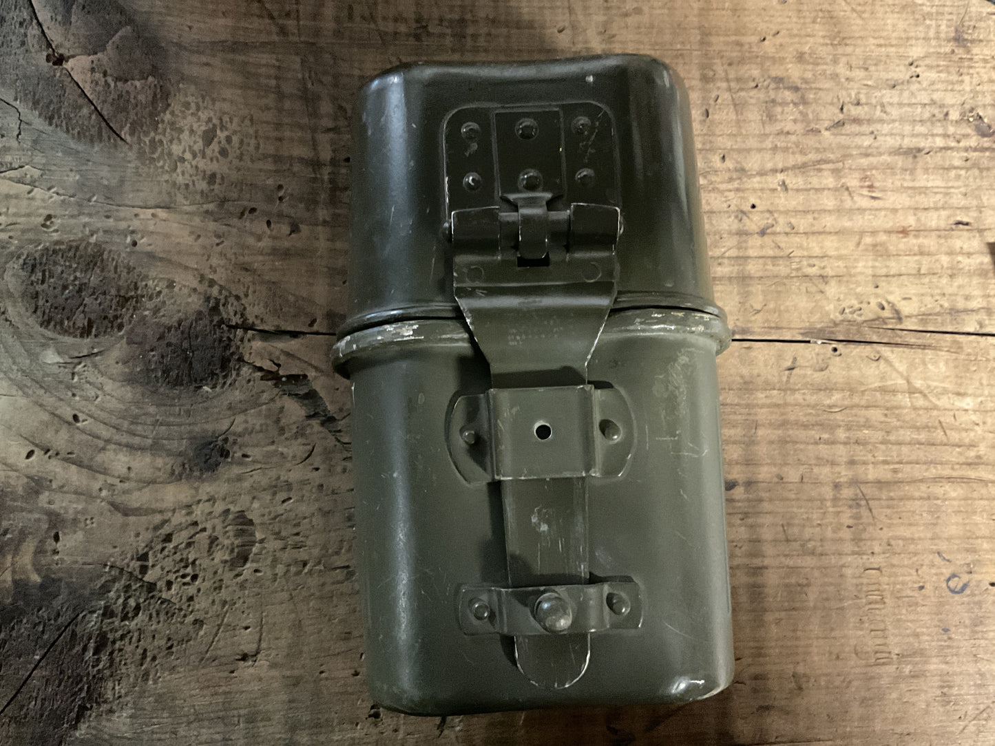 U.S. Military M1945 Enamel Canteen Cup Stove & MM Co. Aluminum Canteen-Korean War Era