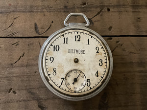 Vintage Ingraham Biltmore Pocket Watch-Bristol Conn, U.S.A. -Mechanical-For Repair/Parts