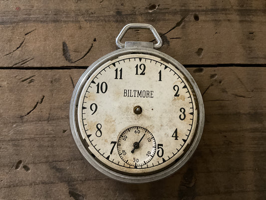 Vintage Ingraham Biltmore Pocket Watch-Bristol Conn, U.S.A. -Mechanical-For Repair/Parts