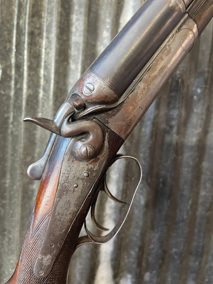 H. Pieper Belgium Hammer Double Combination Gun – 12 Gauge / .38-55