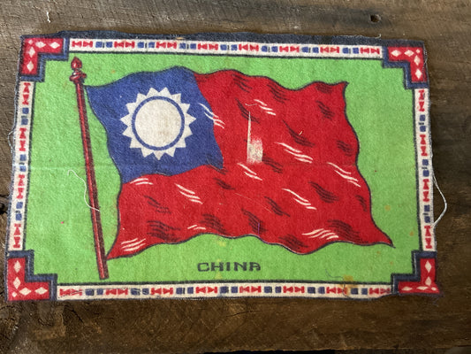 WWI Tobacco Felt Flag (approx 9x6)