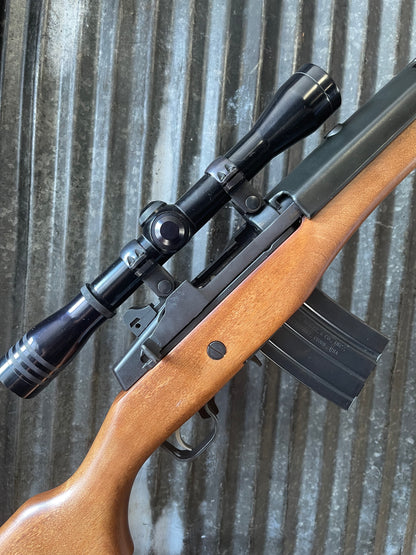 Ruger Mini-14 Ranch Rifle .223 Rem / 5.56 NATO – Redfield 4X Scope – Walnut Stock
