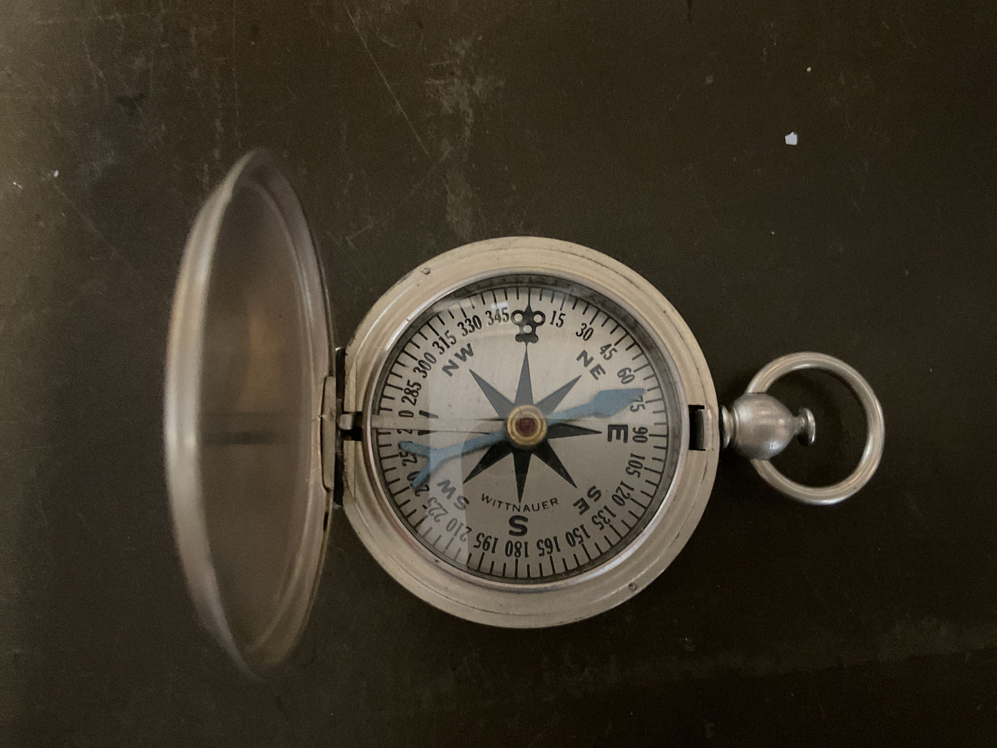 WWII U.S. Army Air Force’s Pocket Compass- Longines-Wittnauer -1941 Complete w/ Box & Pouch -Unissued