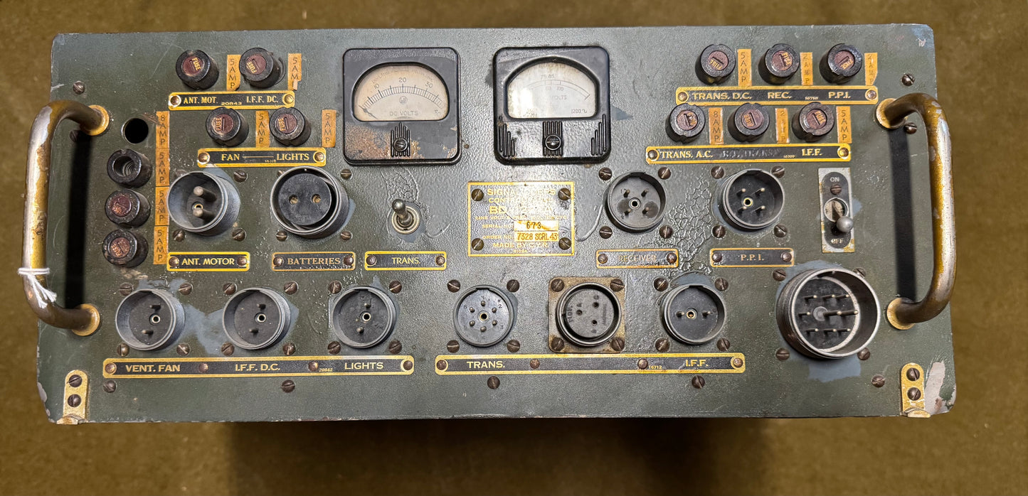 WWII U.S. Signal Corps SCR-602-A / BD-122-A Control Panel — 1943 Order