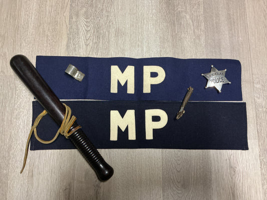 Military Police MP Armbands and Police Equipment Grouping