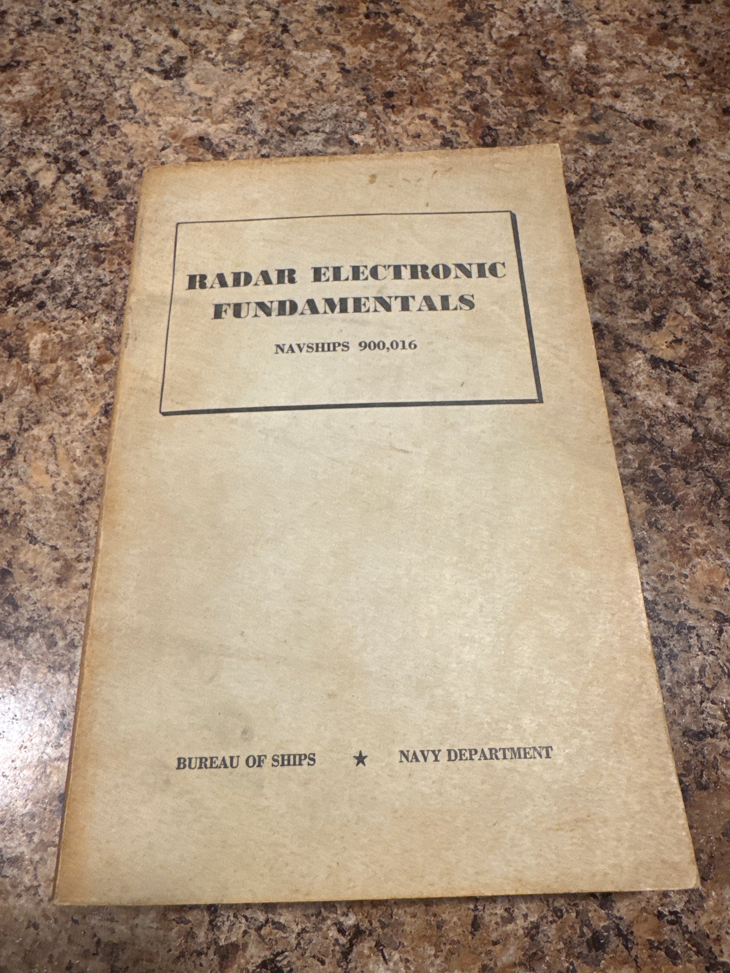 WWII US Navy Radar Electronic Fundamentals NAVSHIPS 900,016 Manual 1944