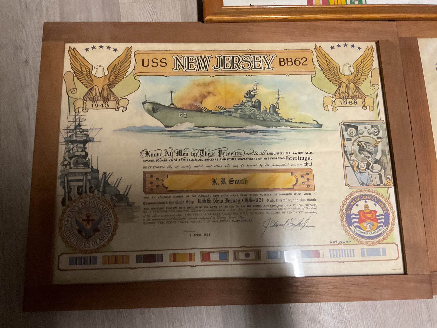 U.S. Navy USS New Jersey (BB-62) Sailor Grouping-Vietnam Era