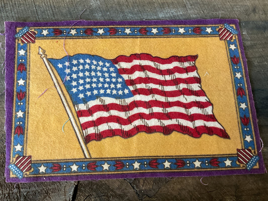 WWI Tobacco Felt Flag (approx 9x6)