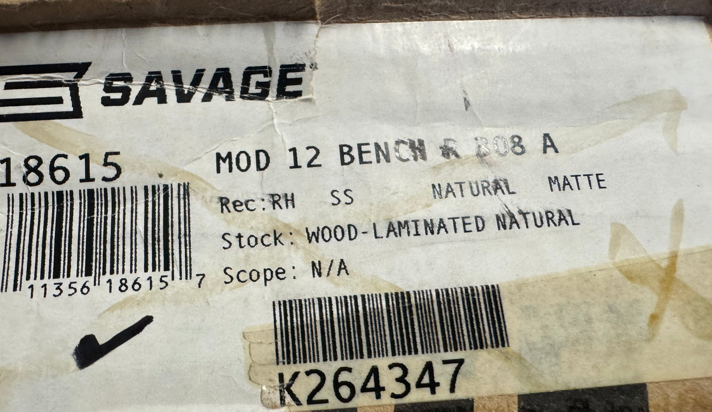 SAVAGE MODEL 12-NightForce BENCHREST PACKAGE