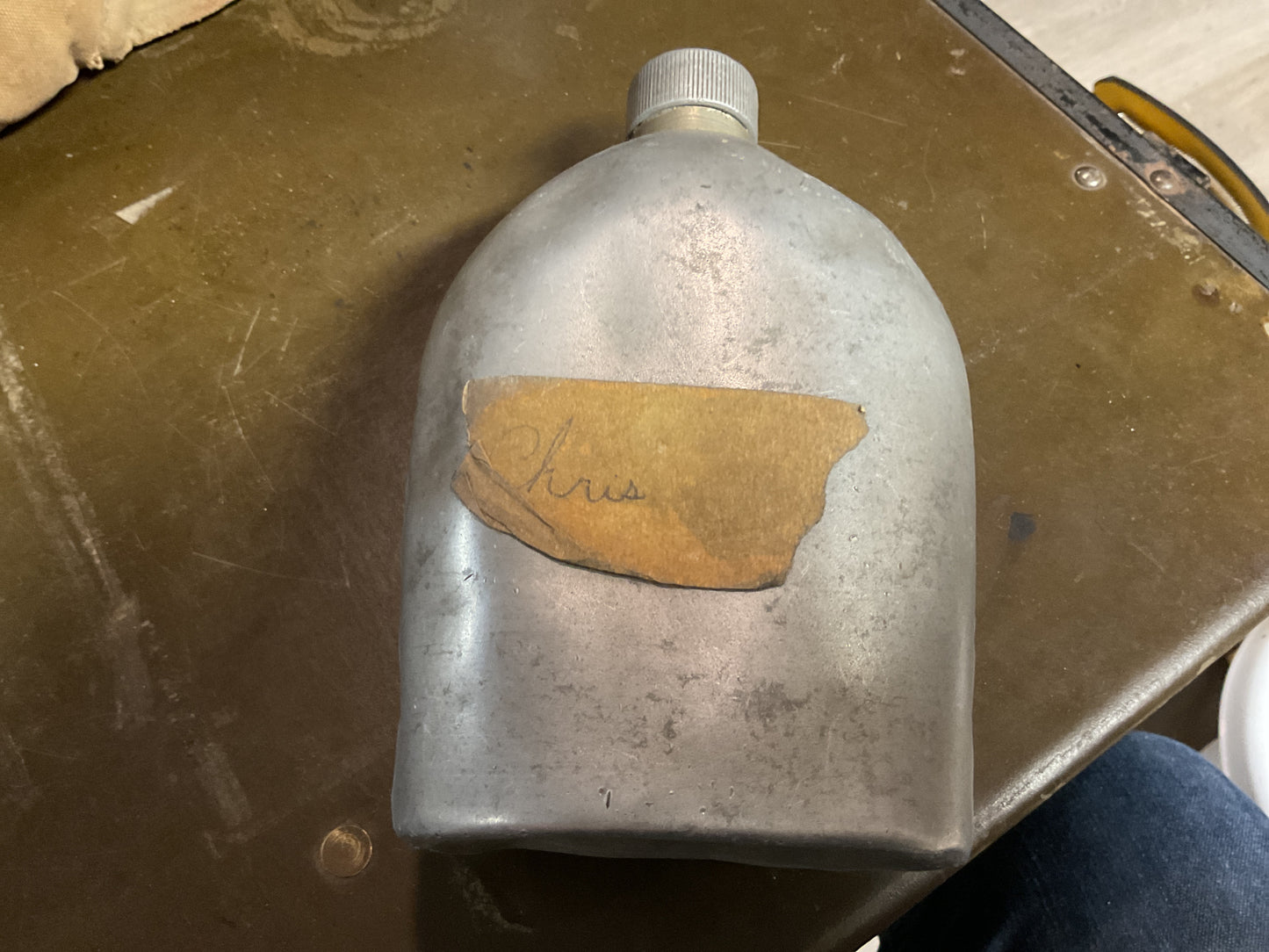 WWI 1918 Canteen with 1917 named Cover (g)