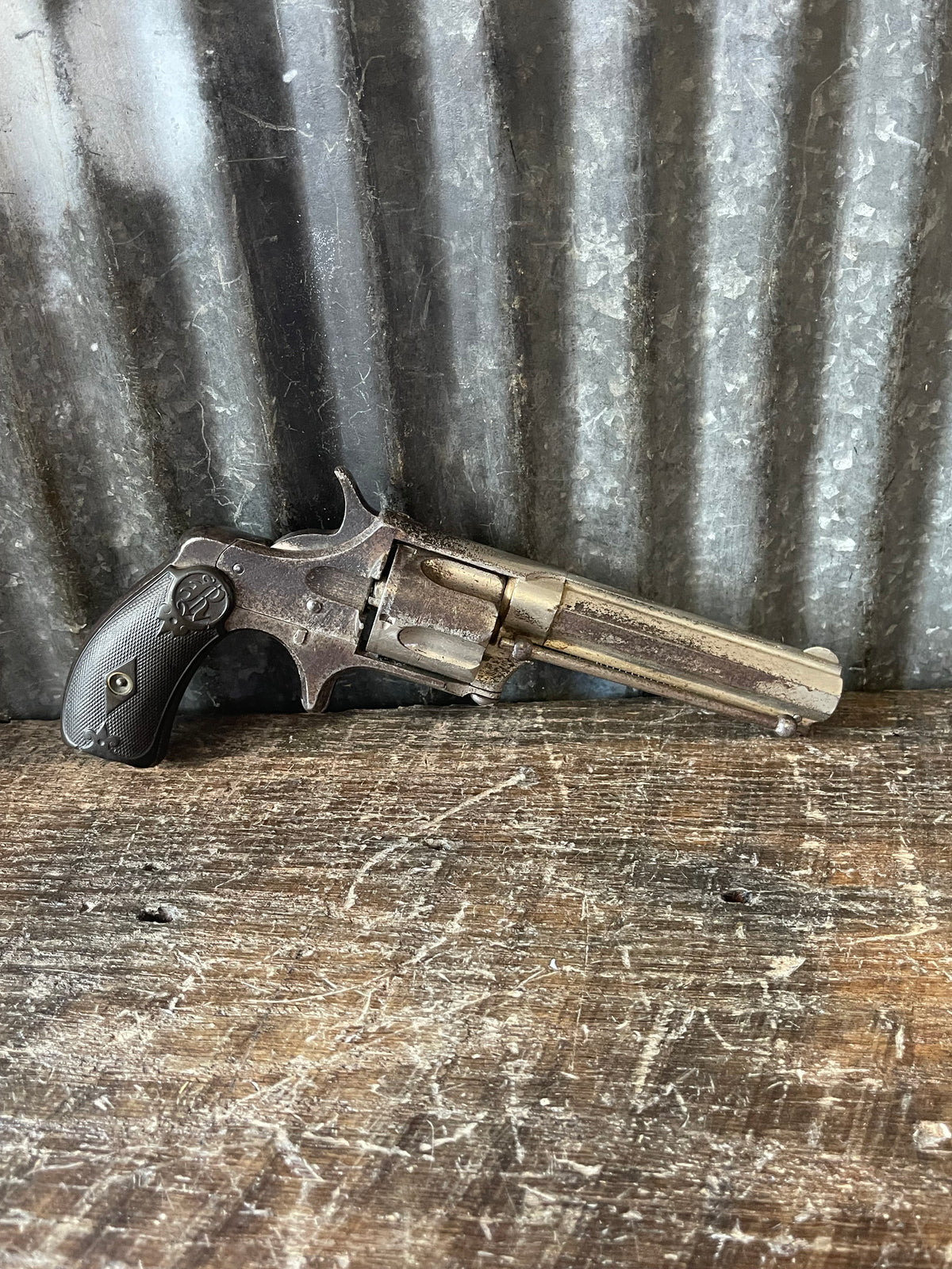 Remington-Smoot New Model No. 2 .32 Rimfire Antique Revolver – Nickel Finish – Project/Collector Piece