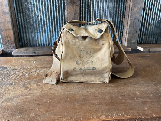 WWII US LIGHTWEIGHT SERVICE GAS MASK BAG