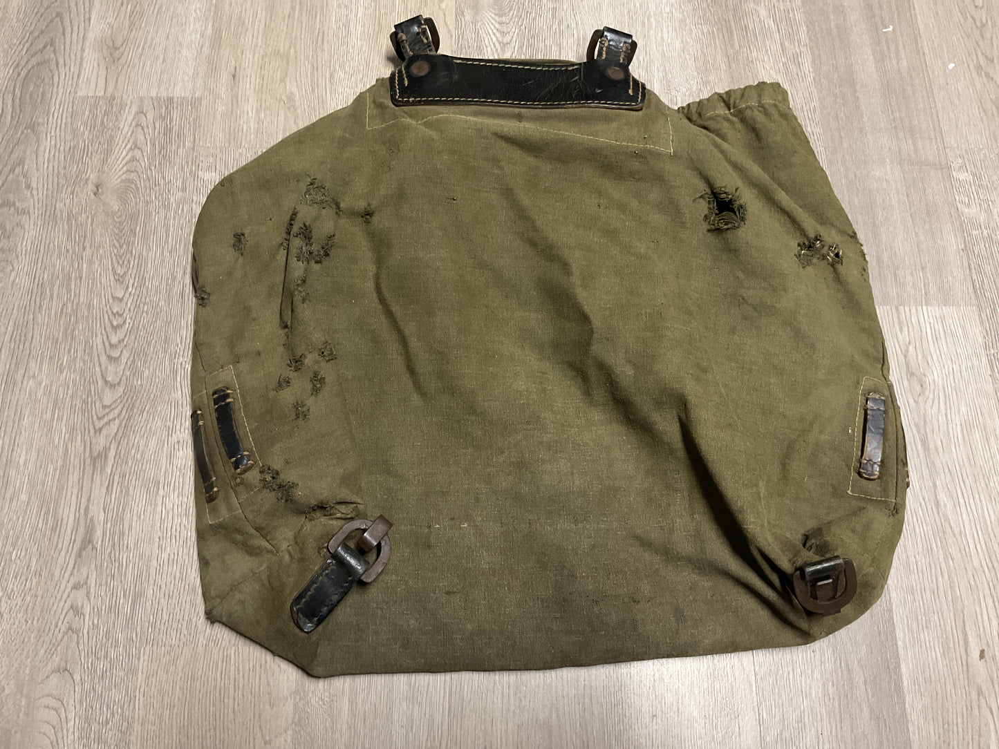 WWII German Wehrmacht RBNr. Marked Canvas Clothing & Equipment Bag-Missing Shoulder Straps-Late War Era-1943-1945