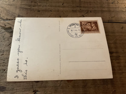 1944 Nazi Germany Adolf Hitler Portrait Postcard-Michener Special Cancel-Michel 865 Stamp