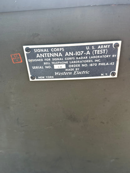 WWII Signal Corps AN-107-A (TEST) Radar Antenna Set