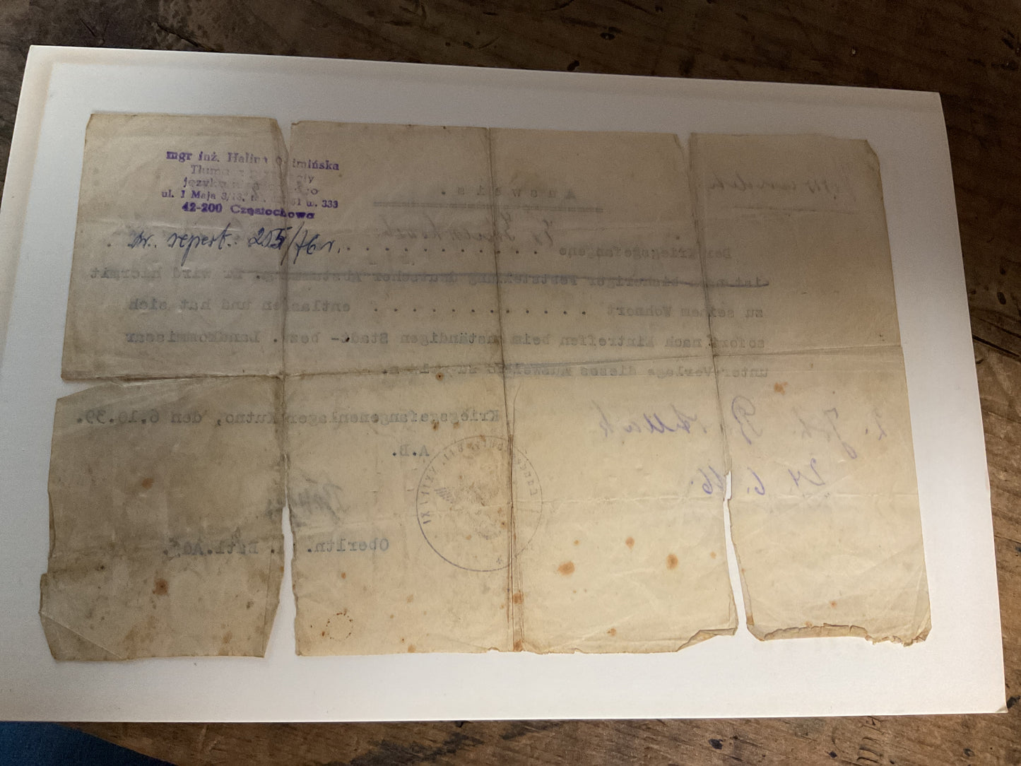 1939 German Wehrmacht POW Release Certificate-Kutno, Poland-Early WWII