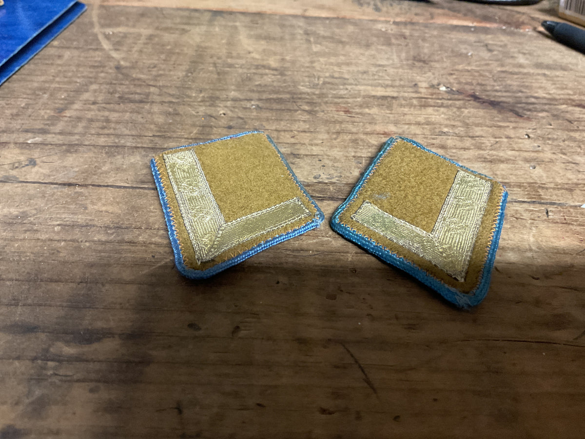 Original WWII German NSDAP Stellenleiter Ortsgruppe Political Leader Collar Tabs-Matching Pair 1936-1939