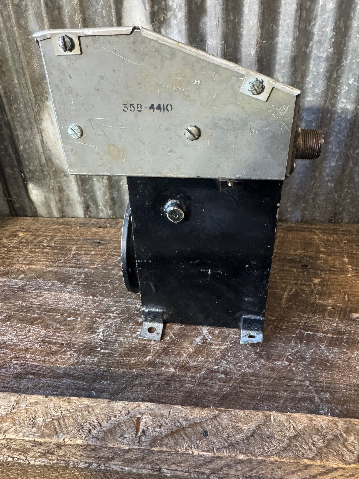 Vintage Tube Transformer Assembly with Ceramic Socket – Black Metal Housing