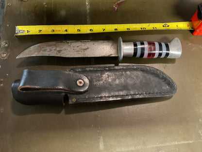 WWII Theatre  Knife Black White & Clear Handle