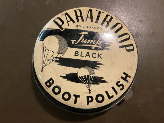 WWII Era Paratroop Jump Black Boot Polish Tin