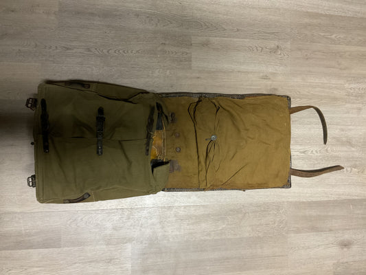 WWII Military Cowhide Tornister Rucksack Backpack