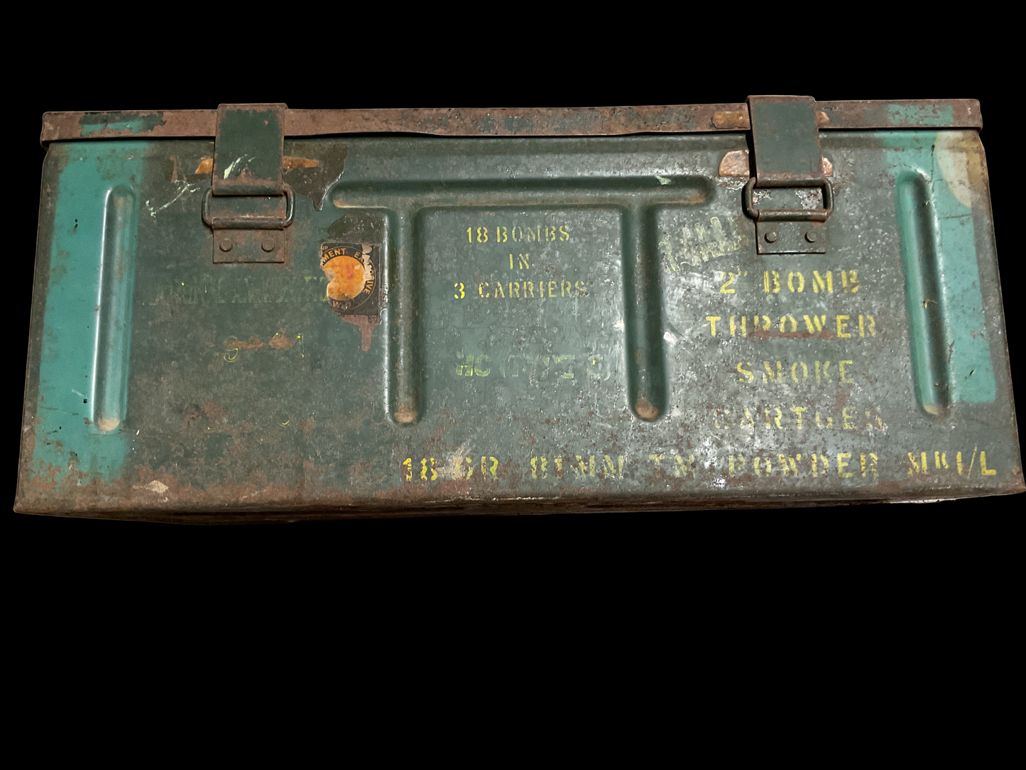 WWII British 2-Inch Mortar Smoke Bomb Transit Chest 1944