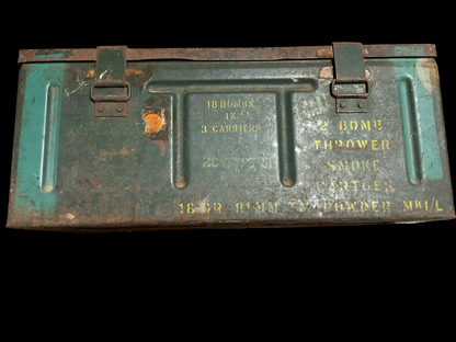 WWII British 2-Inch Mortar Smoke Bomb Transit Chest 1944