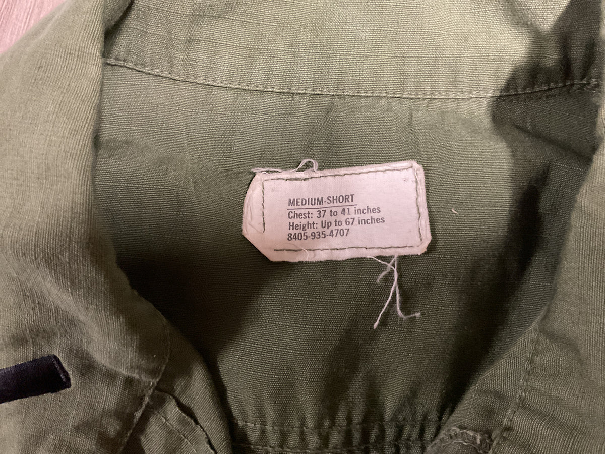 Vietnam Era U.S. Army OG-107 Utility Shirt-“DOLAN” Reproduction MACV-SOG/Airborne Style   Insignia