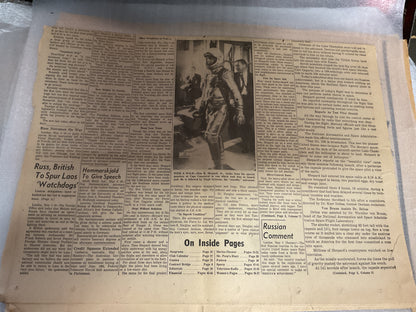 The Evening Sun May 5, 1961 “Rockets to Space”