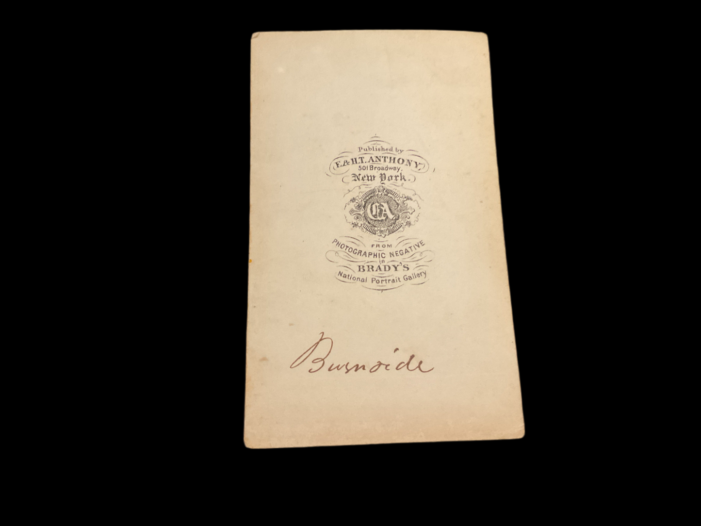 General Ambrose Burnside CDV (Carte de Viste)