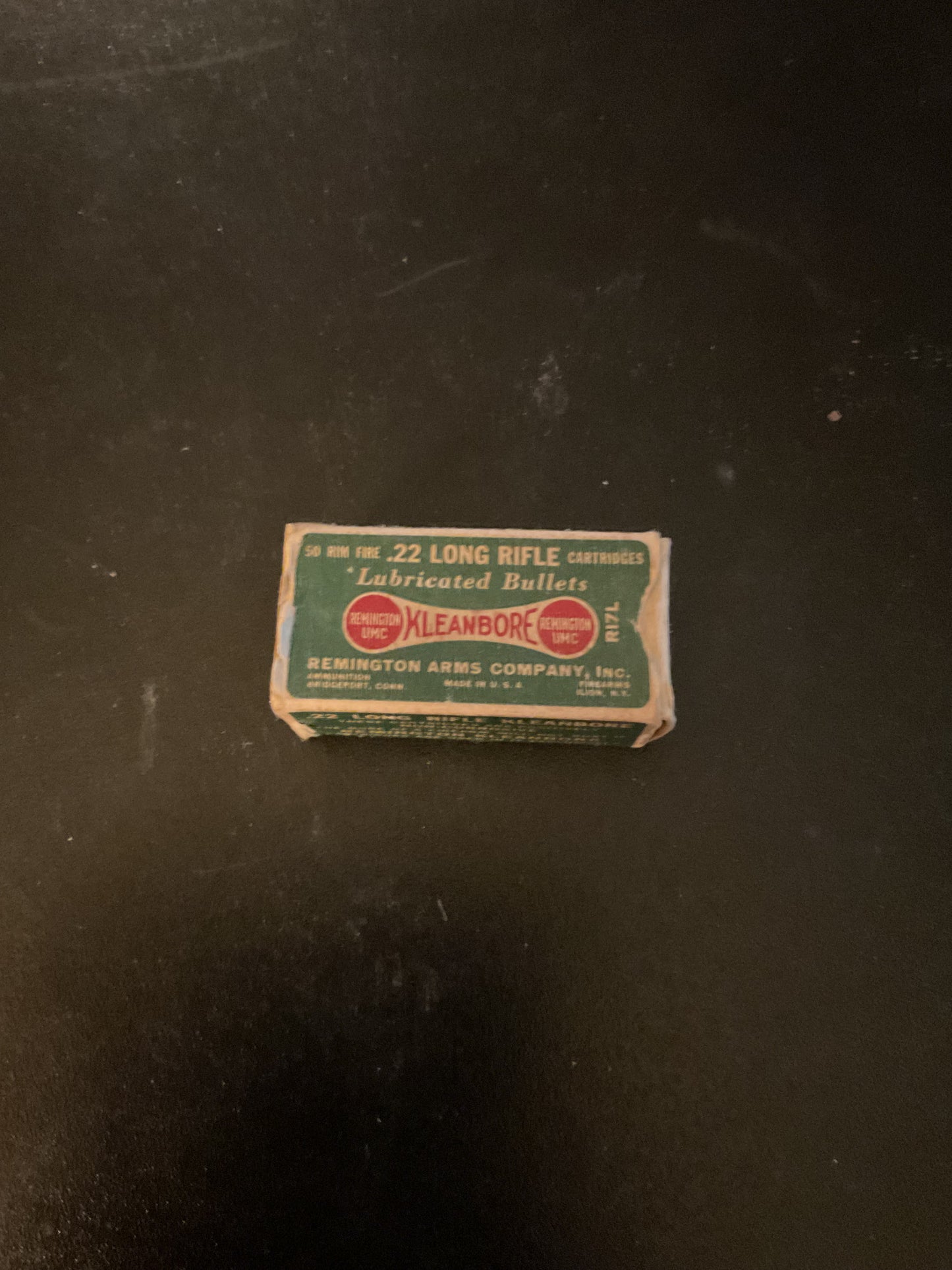 Vintage Remington UMC Kleanbore .22 Long Rifle Rimfire Cartridges — Full Box of 50