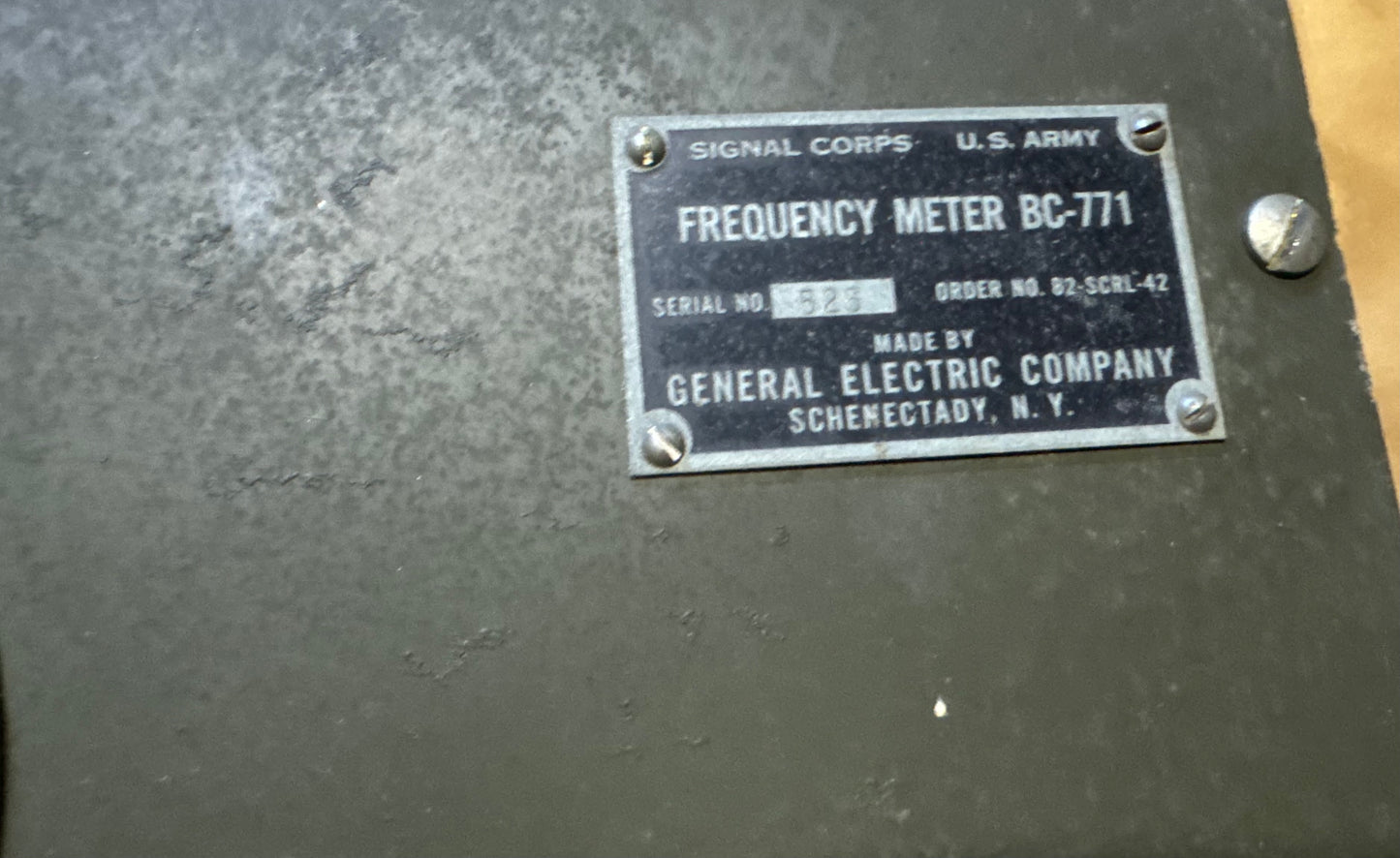 WWII U.S. Army Signal Corps BC-771 Frequency Meter