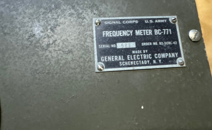 WWII U.S. Army Signal Corps BC-771 Frequency Meter