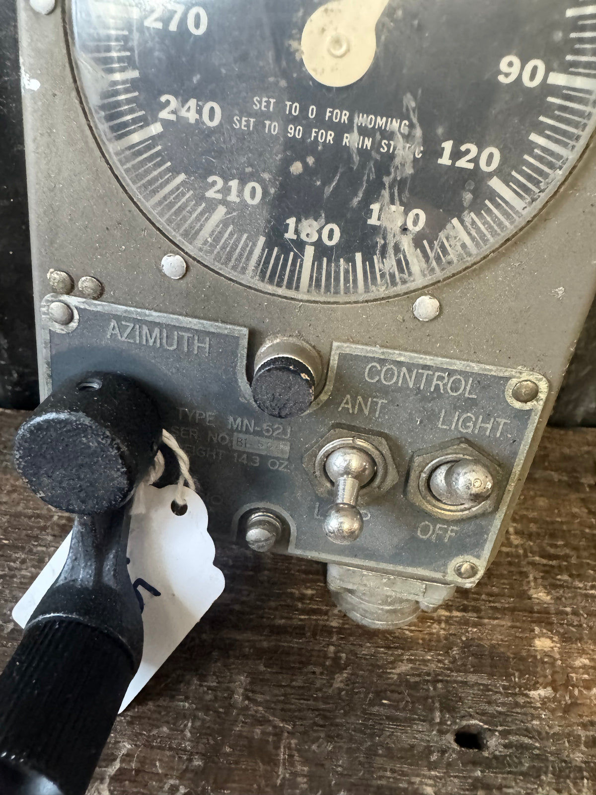 WWII Bendix Radio Type MN-52J Aircraft Azimuth Control Unit