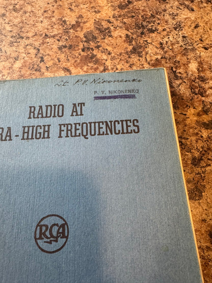 RCA “Radio at Ultra-High Frequencies” – 1940 – Pre-WWII Tech