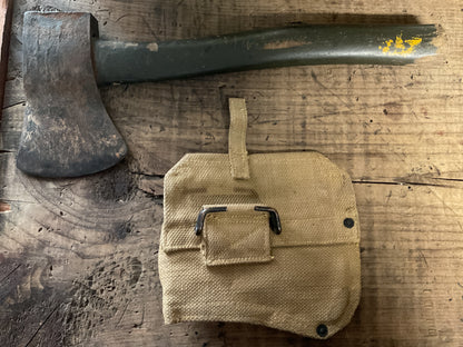 U.S. Military Field Hatchet-American Fork & Hoe Co.-Canvas Carrier with Original Markings