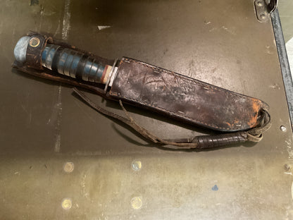 WWII Theatre Knife Black Blue & Clear Handle