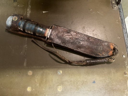 WWII Theatre Knife Black Blue & Clear Handle