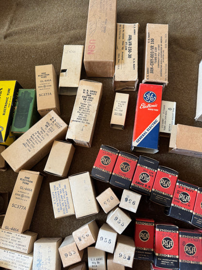Large NOS WWII U.S. Army / U.S. Navy Vacuum Tube Lot