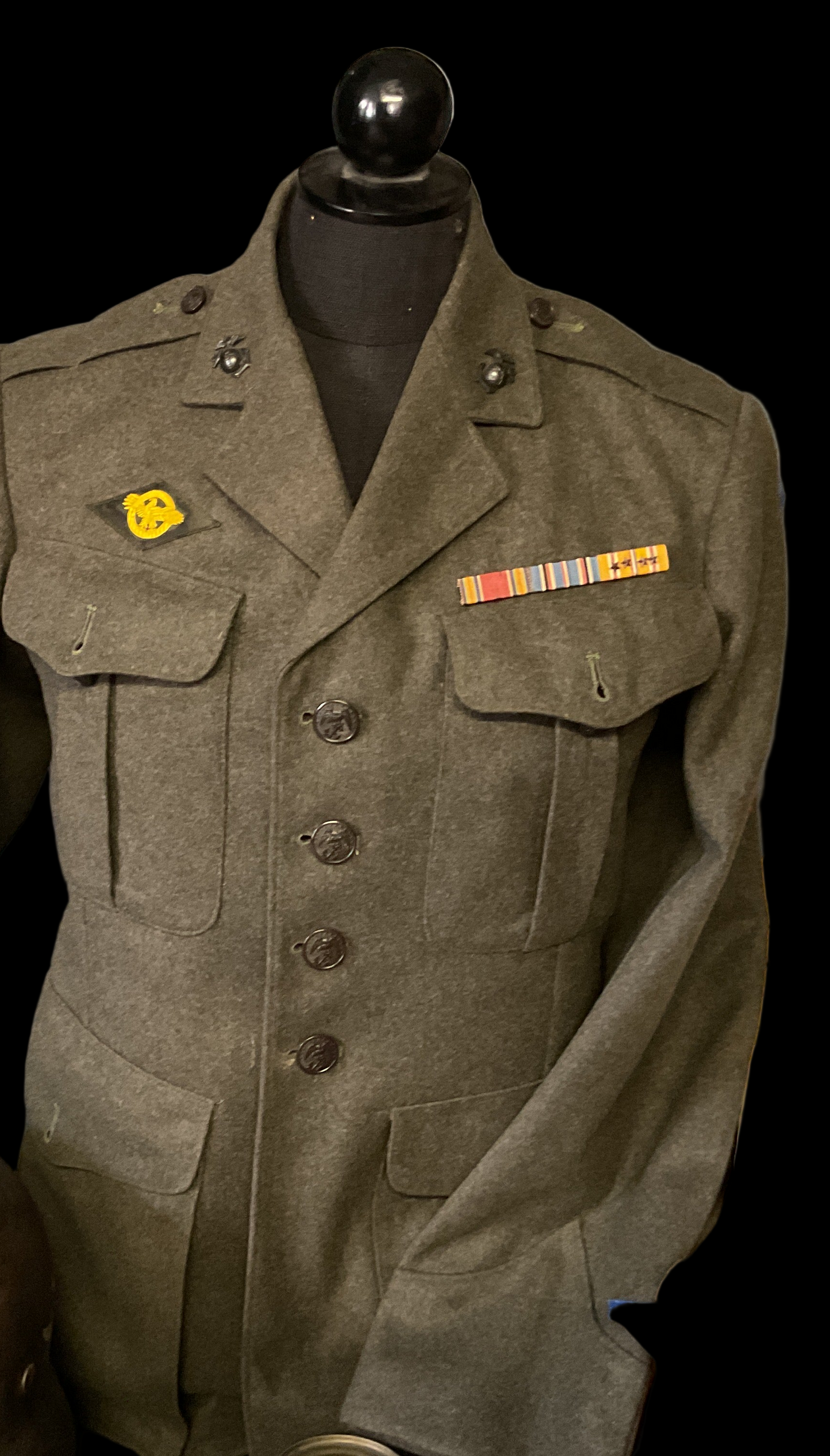 WWII USMC Enlisted Service Coat (Named)