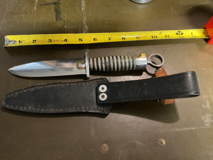 WWII Theatre Knife black & white stripe