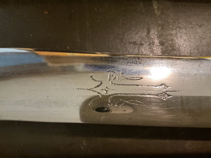 WWII Theatre Knife brown silver & clear handle
