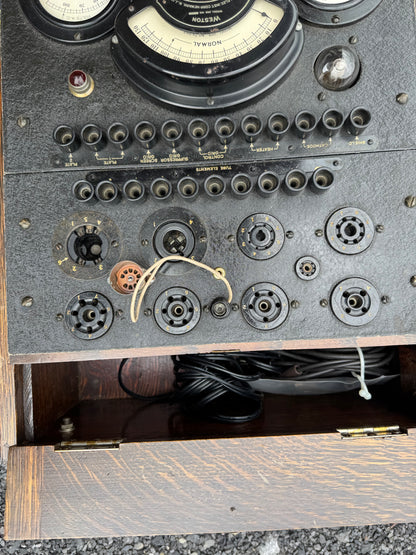 WWII U.S. Navy Weston Model OQ-3 / Model 788 Vacuum Tube Testing Equipment w/ Manual