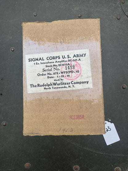 WWII U.S. Army Interphone Amplifier BC-347-A