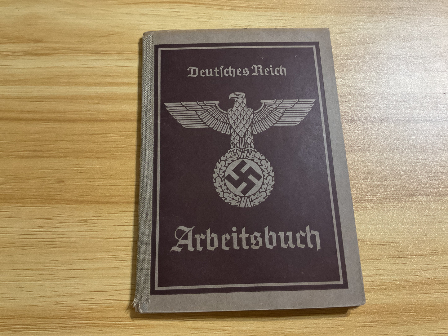 Original WWII German Deutsches Reich Arbeitsbuch-Wilhelm Knupka-Official Employment Book-26 February 1935
