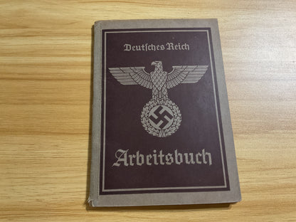 Original WWII German Deutsches Reich Arbeitsbuch-Wilhelm Knupka-Official Employment Book-26 February 1935