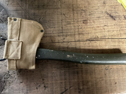 U.S. Military Field Hatchet-American Fork & Hoe Co.-Canvas Carrier with Original Markings