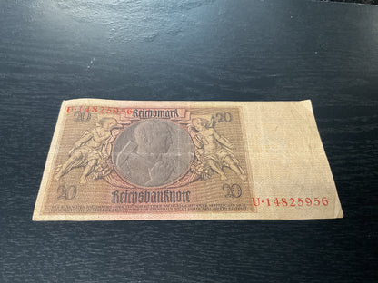 German 20 Reichsmark Banknote 1924-1948