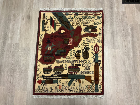 Handmade Afghan “War Rug”