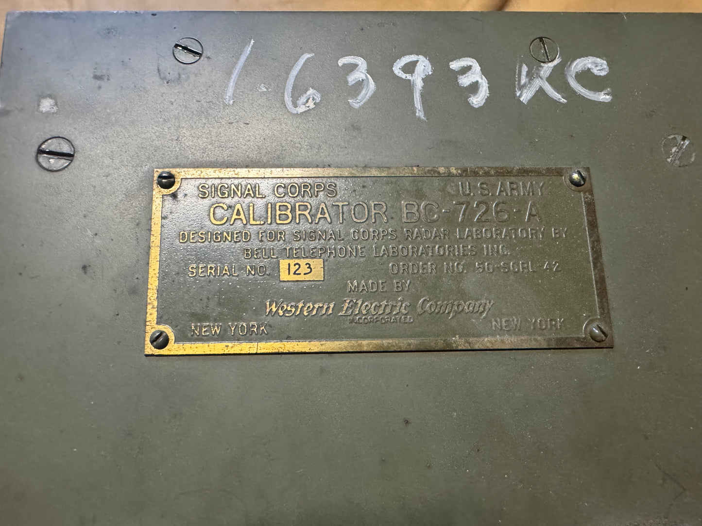 WWII Signal Corps Calibrator BC-726-A Radar Test Set